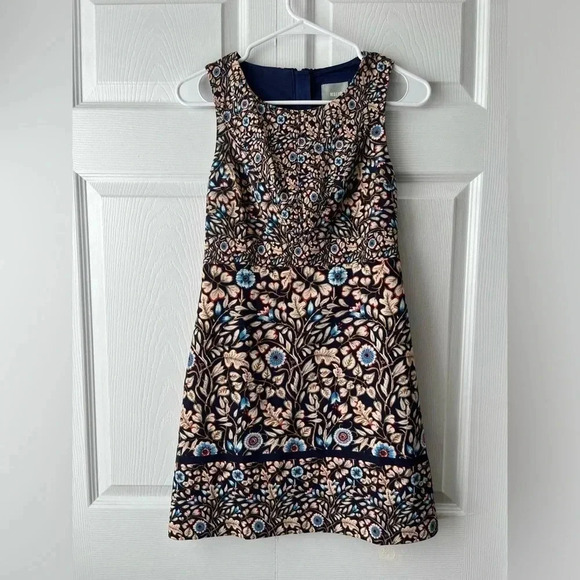 Maeve Anthropologie Floral Sheath Dress Size 0P - Picture 1 of 8